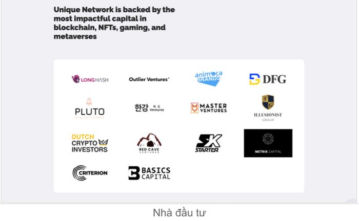 Nhà đầu tư của Unique Network