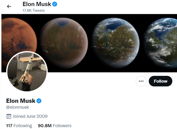 Trạng thái mới của Elon Musk trên Twitter đã được cập nhật vào ngày 05/05/2022.