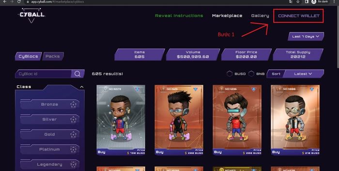 Truy cập trang App.CyBall.com