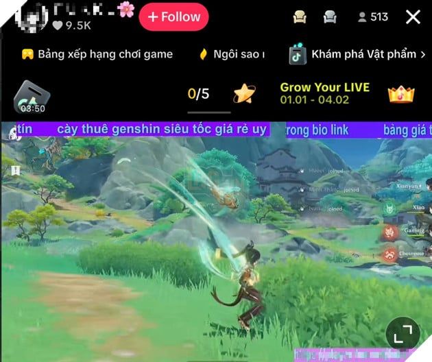 Game thủ mạnh mẽ đã livestream máy chủ thử nghiệm Genshin Impact 4.4