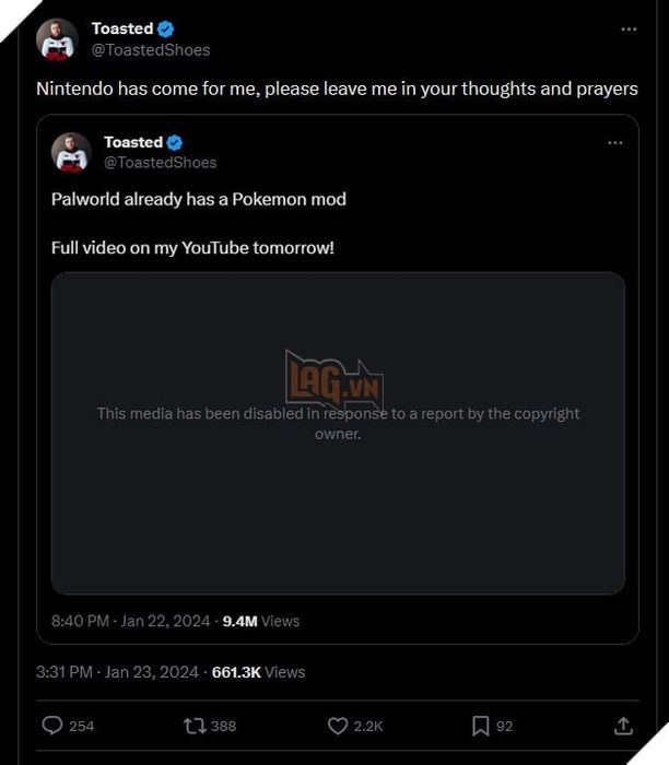 Nintendo đã bắt đầu can thiệp vào mod Pokémon cho Palworld, tạo ra nhiều vấn đề cho modder.