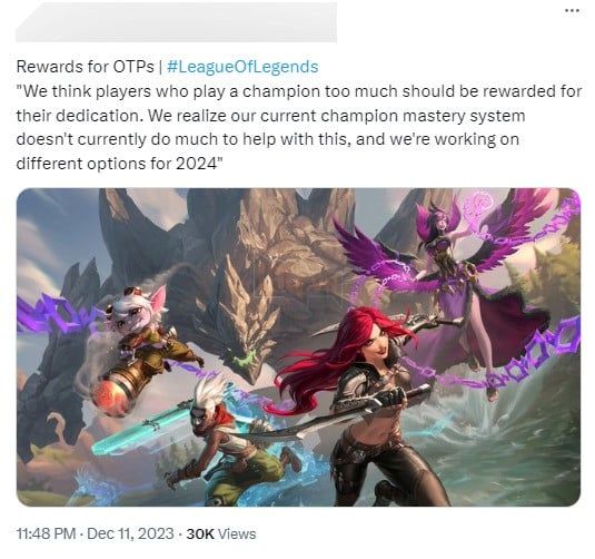 LMHT: Riot Games thừa nhận về một tính năng không hữu ích, sẽ chỉnh sửa sớm trong năm 2024 3