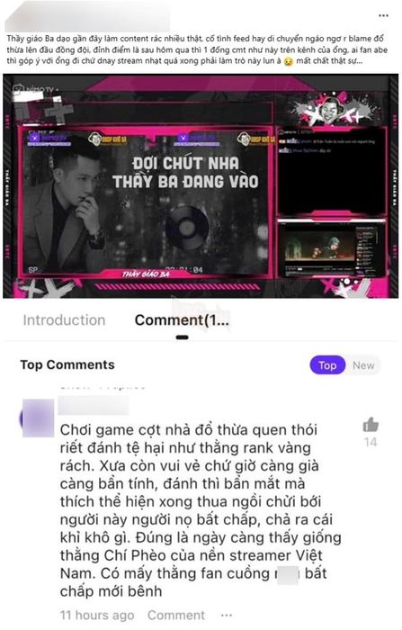 LMHT: Thầy Giáo Ba gây sốc khi stream nội dung nhàm chán và phản cảm
