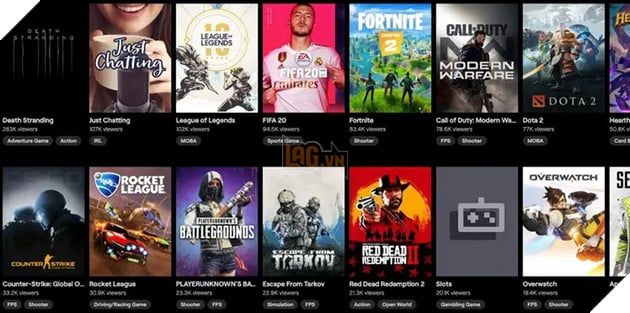 Bảng xếp hạng Top 10 game phổ biến nhất trên Twitch vẫn thống trị bởi tựa game MOBA hàng đầu.