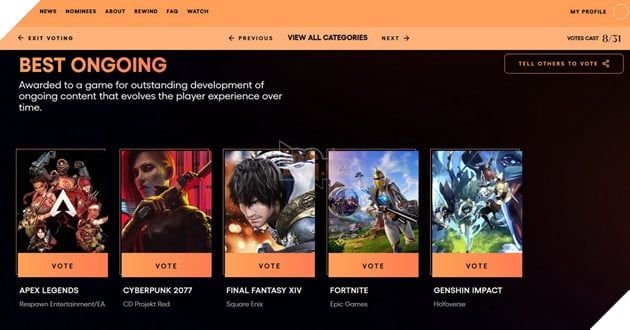 Genshin Impact và Honkai Star Rail tái xuất tại The Game Awards, cạnh tranh giải năm 2023.