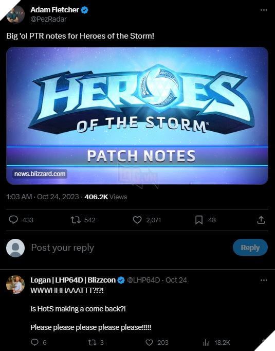 Heroes of the Storm đột ngột nhận được một bản cập nhật lớn hơn bao giờ hết, khiến cộng đồng fan không khỏi háo hức.