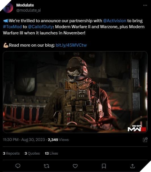 Activision đang dự định sử dụng Trí tuệ Nhân tạo để giám sát Trò chuyện Giọng nói trong Call of Duty Modern Warfare 3 2