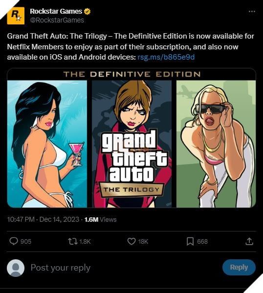 GTA Trilogy Definitive Edition đã chính thức ra mắt trên điện thoại di động với một yêu cầu nhỏ