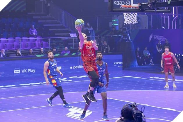 Thang Long Warriors đang hân hoan với chiến thắng trong Phygital Basketball tại Games of Future 2024