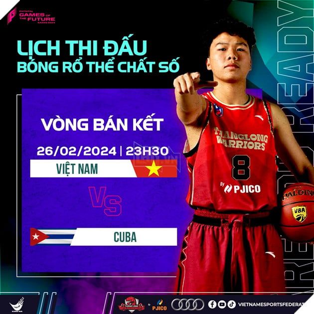 Việt Nam tỏa sáng tại Games of Future 2024, bước vào Bán kết Phygital Basketball