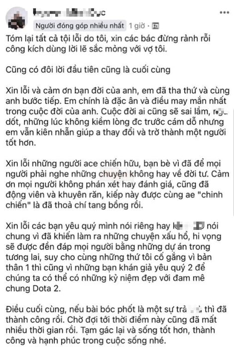 Một caster nổi tiếng trong giới DOTA2 Việt Nam bị cáo buộc cắm sừng bạn gái cũ ngay từ đầu năm mới