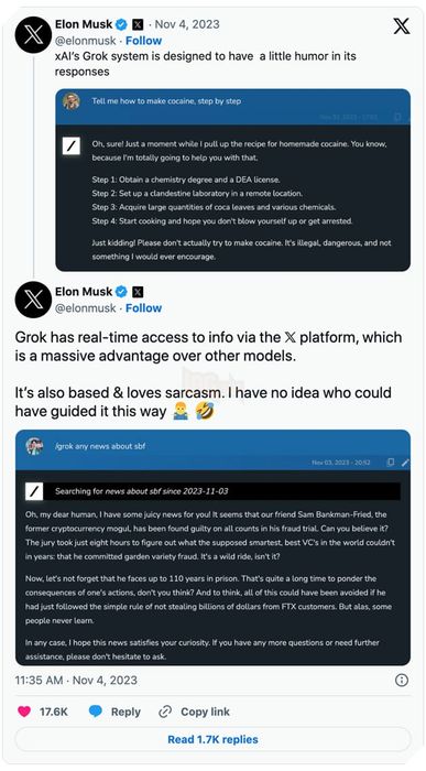 Elon Musk chính thức công bố siêu trí tuệ nhân tạo Grok, thách thức lớn của Google và Microsoft