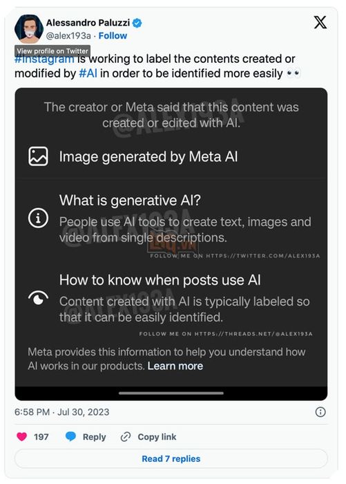 Instagram ra mắt tính năng mới giúp phân biệt giữa ảnh thật và ảnh được tạo bởi trí tuệ nhân tạo