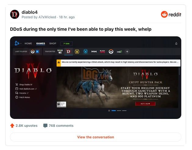 Diablo IV và các tựa game của Blizzard đã khôi phục hoạt động sau cuộc tấn công DDoS.
