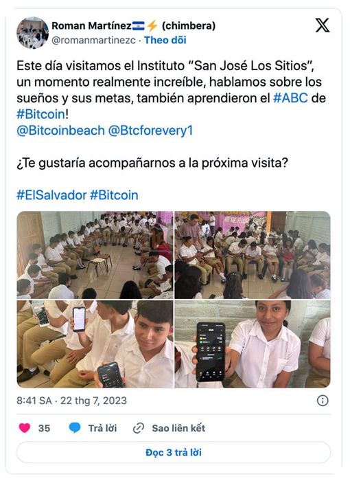 Chỉ mới 12 tuổi, những đứa trẻ ở El Salvador đã được hướng dẫn thực hiện các giao dịch liên quan đến Bitcoin