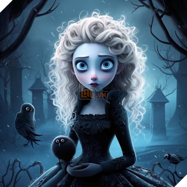 Nếu nhân vật Disney được tái tạo bằng trí tuệ nhân tạo theo phong cách kinh dị của Tim Burton, kết quả sẽ như thế nào?