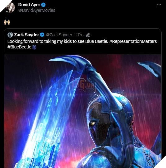 Zack Snyder làm sôi động cộng đồng Twitter khi bày tỏ sự phấn khích đối với Blue Beetle 3