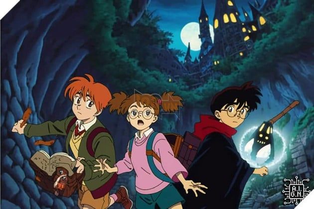 Fanart Harry Potter phong cách anime do trí tuệ nhân tạo tạo ra