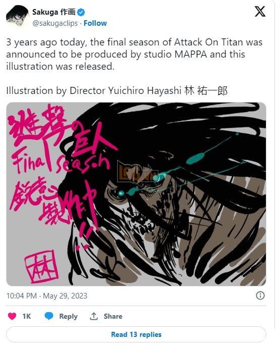  Chủ tịch Wit Studio Giải Thích Lý Do Chuyển Giao Attack on Titan cho MAPPA 2