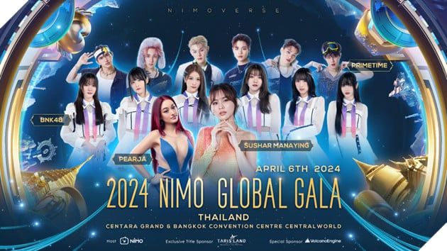 Lần đầu tiên Nimo Global Gala 2024 sẽ được tổ chức tại Thái Lan, tôn vinh các streamer và đối tác xuất sắc