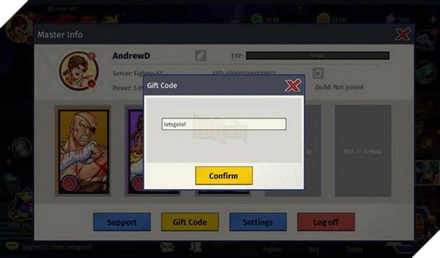 Hướng dẫn cách nhập và sử dụng Giftcode mới nhất của Legend of Fighters Duel Star năm 2023 2