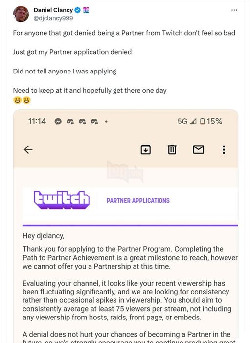CEO hài hước của Twitch bị từ chối hợp tác bởi nền tảng livestream của mình