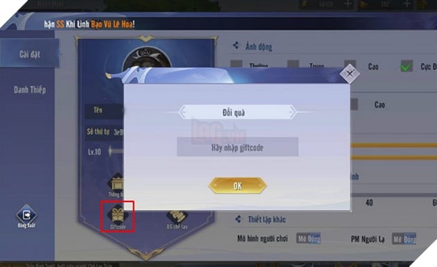 Hướng dẫn cách nhập và sử dụng Giftcode mới nhất trong Âm Dương Giới năm 2023 phiên bản 2