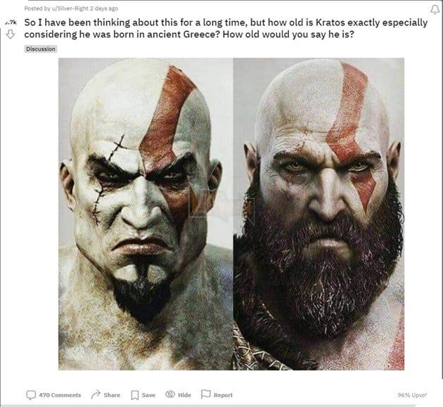 Fan hâm mộ God of War tranh luận về tuổi của Kratos tính đến sự kiện Ragnarok 2