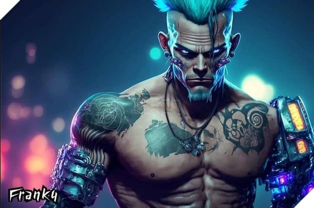 Xuất hiện thêm nghệ thuật AI One Piece với phong cách Cyberpunk rất nổi bật: Ai cũng thật đáng kinh ngạc trừ một người! 11