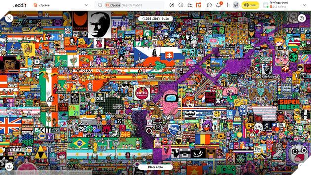 r/Place là gì? Dự án thú vị đã tái xuất trên Reddit, mang lại niềm vui cho cộng đồng mạng