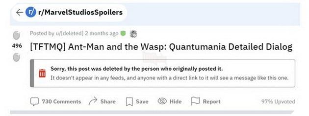 Disney săn lùng Google và Reddit để tìm ra nhóm rò rỉ nội dung phim Ant-Man and the Wasp: Quantumania 2