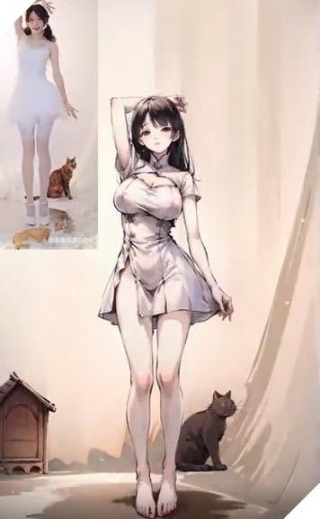 nghệ thuật AI anime