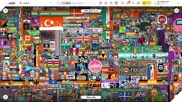 r/Place là gì? Dự án thú vị đã chính thức tái xuất trên Reddit, mang lại niềm vui cho cộng đồng mạng