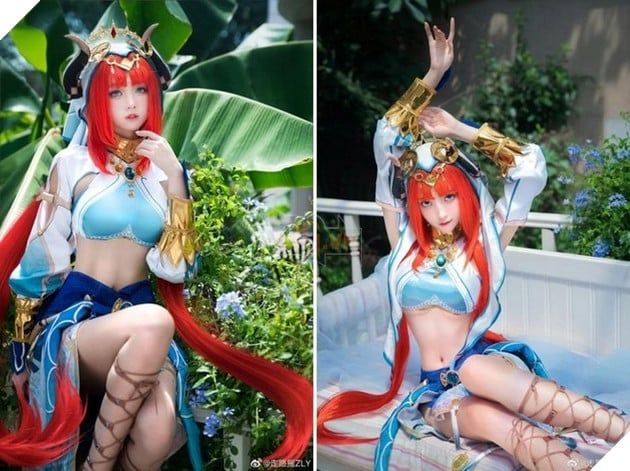 Bị quyến rũ bởi bộ cosplay Nilou xinh đẹp tựa thiên thần trong Genshin Impact