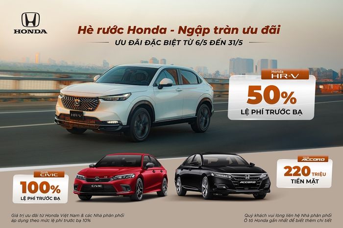 Honda giới thiệu chương trình khuyến mãi đặc biệt cho khách hàng mua ô tô trong tháng 5/2024 (hình minh họa)