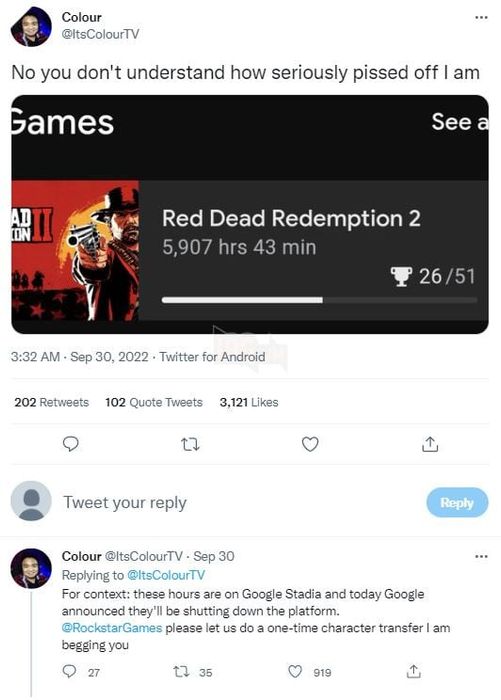 Game thủ Red Dead Redemption 2 lo lắng khi nghe tin Google Stadia đóng cửa