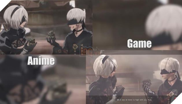 so sánh anime NieR: Automata với trò chơi