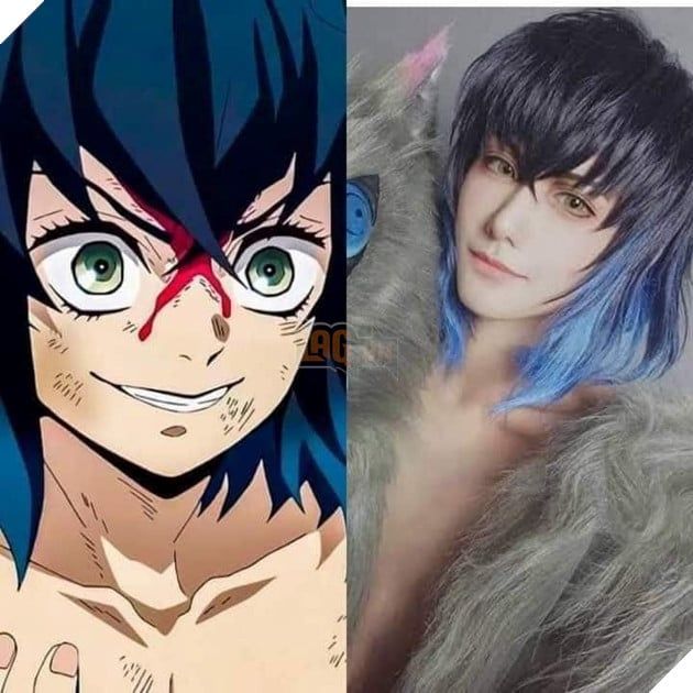 cosplay nhân vật Inosuke trong Kimetsu No Yaiba