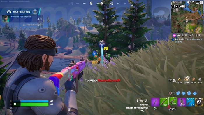 tiêu diệt một kẻ địch bằng cách sử dụng Bộ Giáp Ẩn EMP trong Fortnite