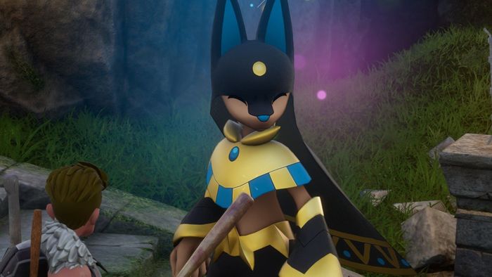 Anubis của Palworld mỉm cười với máy ảnh