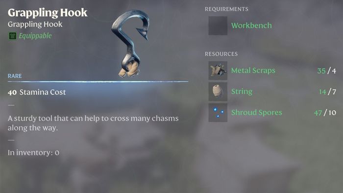 Công thức làm cái móc kẹp Enshrouded