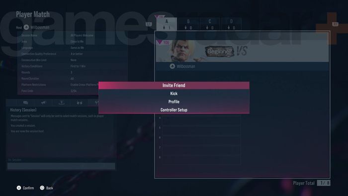 Thêm bạn bè trong Tekken 8