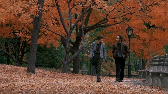 Harry và Sally dạo bước dưới những lá rơi mùa thu ở Central Park