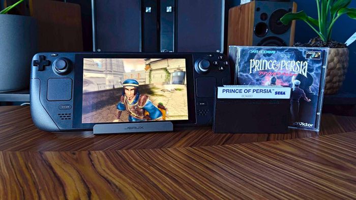 Prince of Persia: Sands of Time chạy trên Steam Deck bên cạnh bản gốc trên Sega CD và Master System