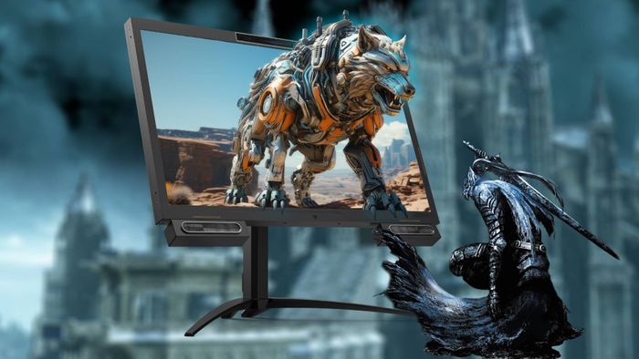 Predator SpatialLabs View 27 bên cạnh Artorias từ Dark Souls