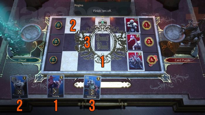 Giải pháp cho câu đố Three-Card Stud trong Carnival Card Carnival của Final Fantasy 7 Rebirth