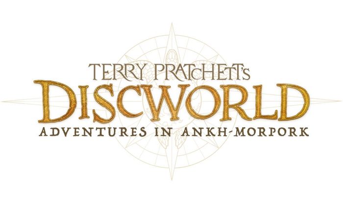 Logo cho Terry Pratchett's Discworld: Phiêu lưu tại Ankh-Morpork, mô tả con rùa lớn mang trái đất trên lưng