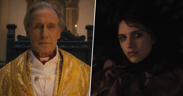 Bill Nighy và Nell Tiger Free trong The First Omen