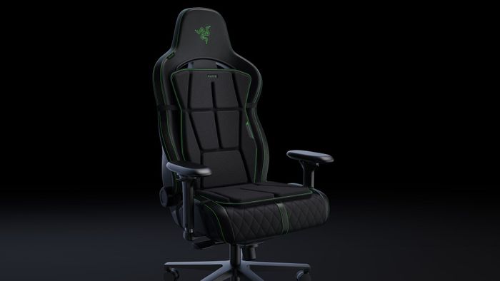 Chiếc gối Razer Project Esther trên một chiếc ghế Enki