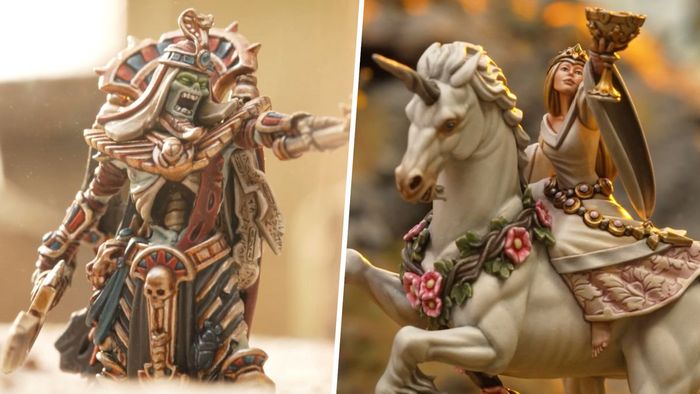 Một Vương Tomb chỉ với gậy của họ, và một Nữ thần của Grail cưỡi trên một con kỳ lân